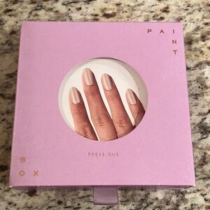 Paintbox Press On Nail Set Beige Neutral Glossy Salon Quality Kit New In Box